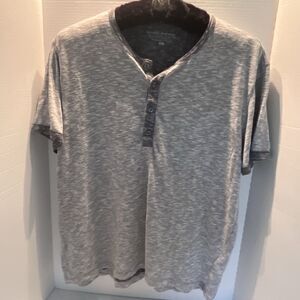 Banana Republic Men's Gray Slim Fit Slub Tee Size 2XL Short Sleeve